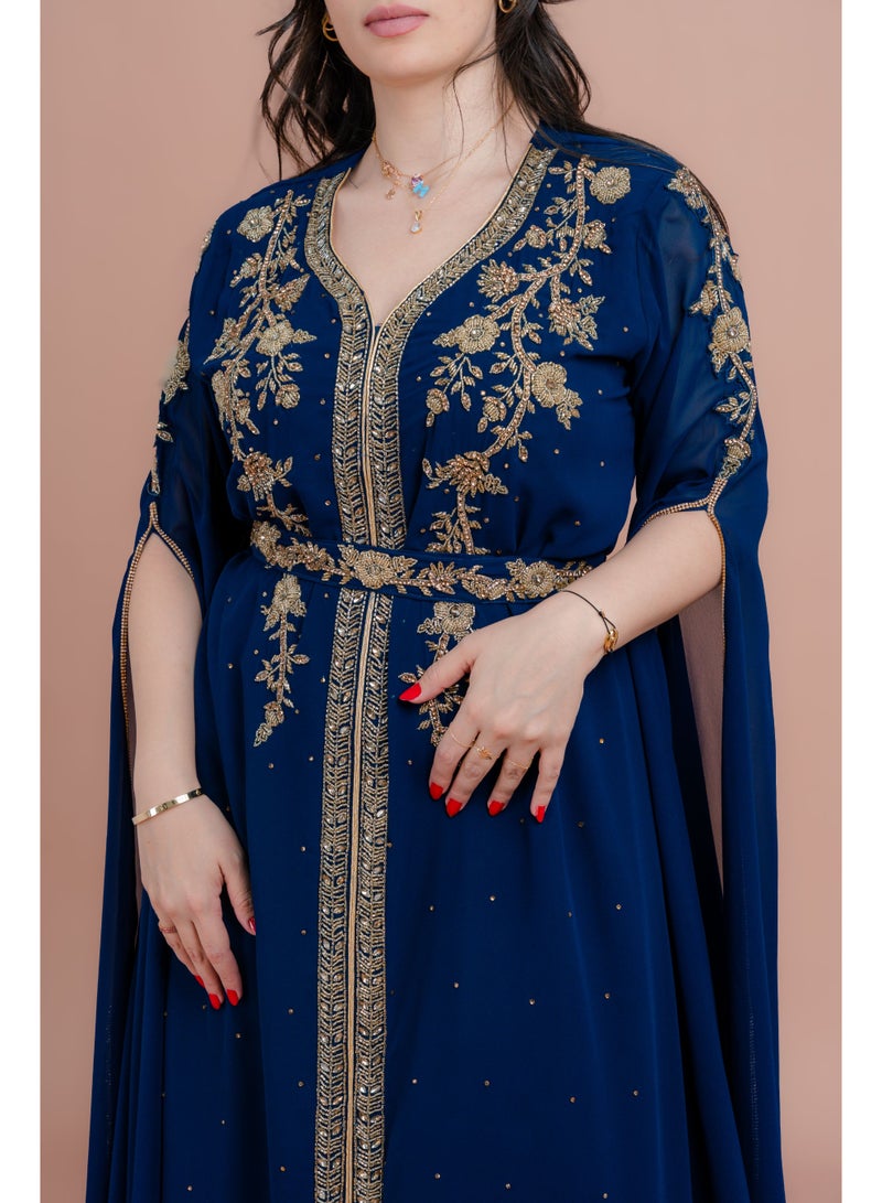IKKXA Belted Elegant 2-Piece Kaftan  - Image 4