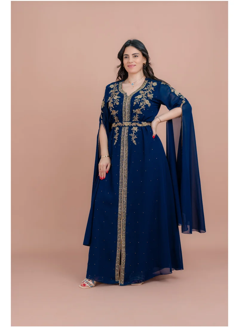 IKKXA Belted Elegant 2-Piece Kaftan