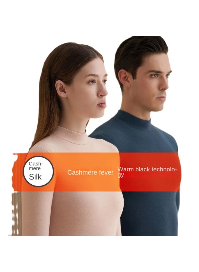 Women's Wool And Silk Thermal Underwear, Fleece-lined Thermal Shirts And Pants Set, Men's Base Layer With Fleece And Thickened Warmth For Autumn And Winter - Image 5