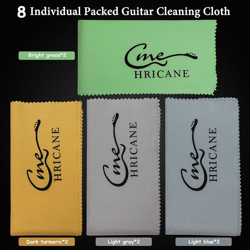 Hricane Guitar Cloths Ultrafine fiber suede (8-Pack 12"x12") Plush Polishing Cloths for Musical Instruments Premium Polishing & Cleaning Cloths for Guitar Violin Piano Clarinet Trumpet Sax Universal - Image 2