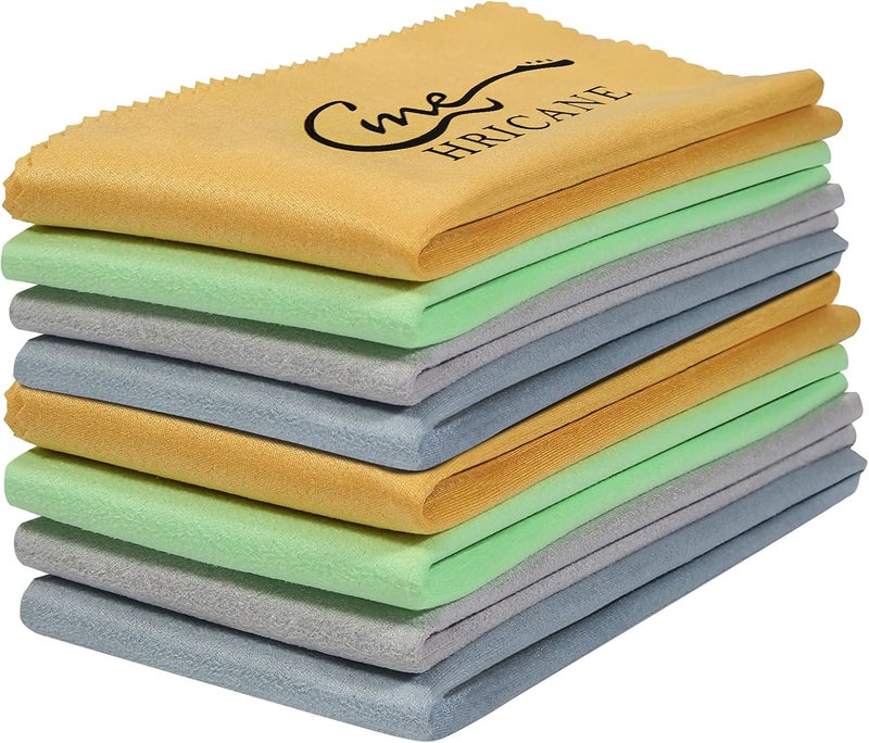 Hricane Guitar Cloths Ultrafine fiber suede (8-Pack 12"x12") Plush Polishing Cloths for Musical Instruments Premium Polishing & Cleaning Cloths for Guitar Violin Piano Clarinet Trumpet Sax Universal - Image 1