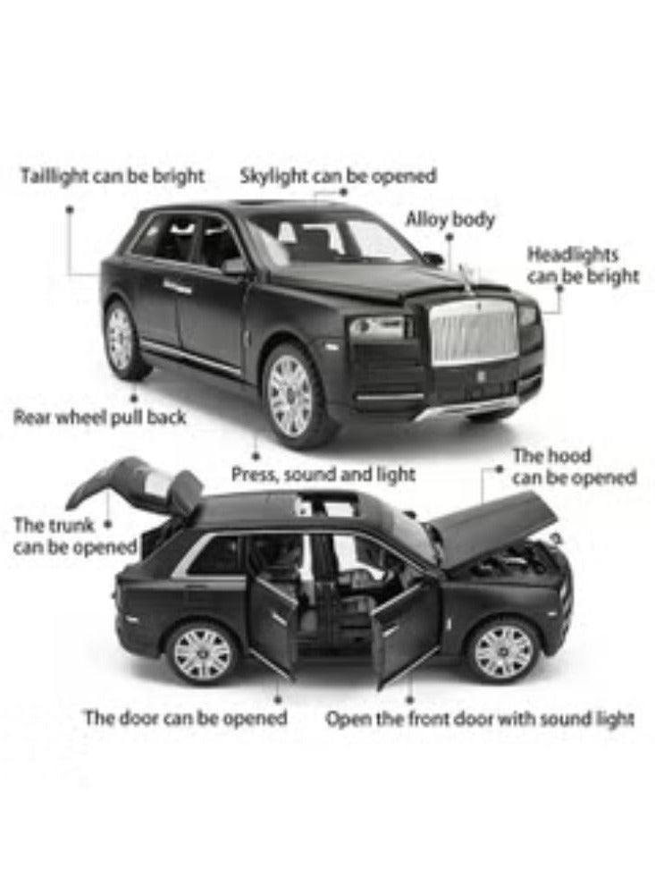 Rolls Royce Cullinan Zinc Alloy Toy Car Durable Sound And Light Effect Black - Image 2