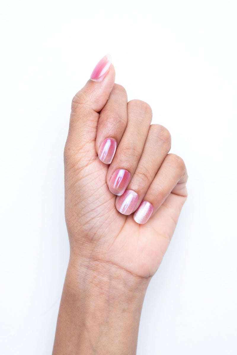 Gush Beauty Nailed It | Reusable Luxury Press On Nails With Application Kit - Tangerine Crystal - Image 1