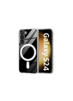Samsung Galaxy S24 Clear Case, Compatible with MagSafe Wireless Charging, Ultra Slim Shockproof Clear Cover 6.1 Inch (2024)
