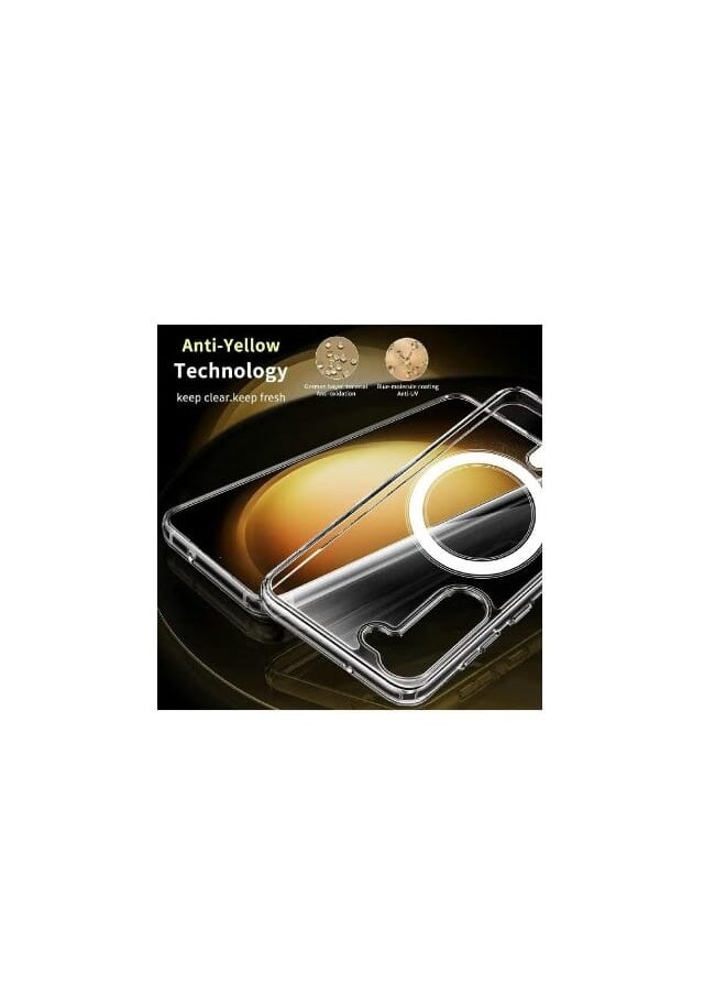 Generic - Samsung Galaxy S24 Clear Case, Compatible with MagSafe Wireless Charging, Ultra Slim Shockproof Clear Cover 6.1 Inch (2024) - Image 1