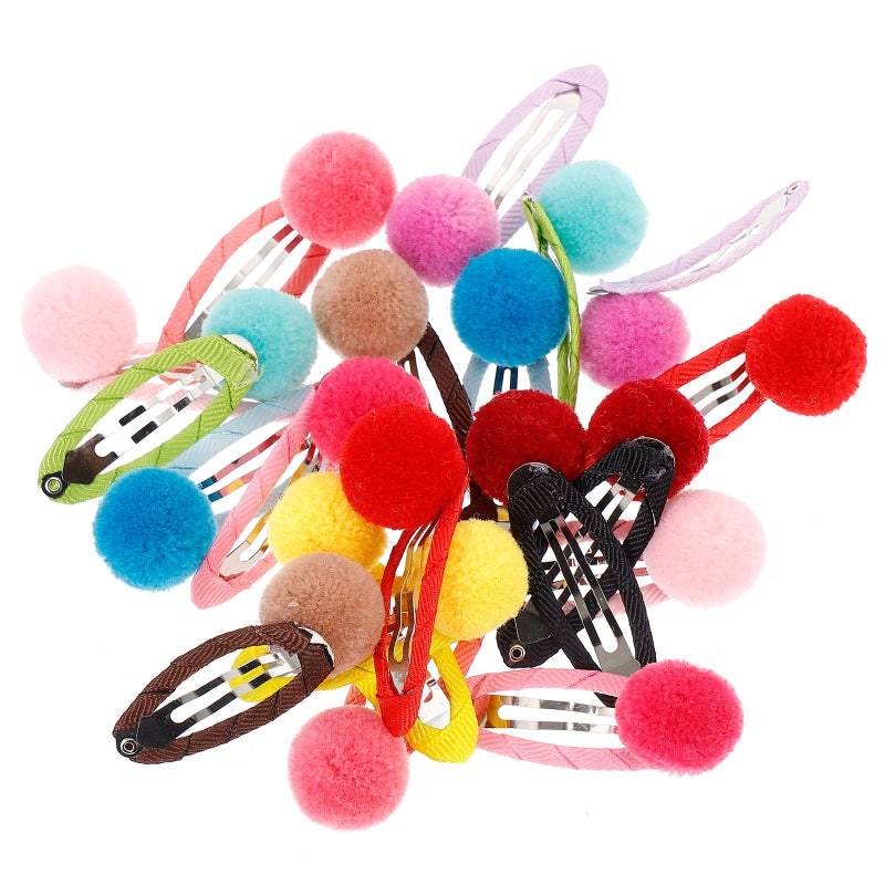 60 Pcs Baby Toddler Hair Clips Flower Printing Barrettes Hair Accessories for Girls (Yellow + + Green + + + Watermelon Red + Rosy + + Coffee) - Image 3
