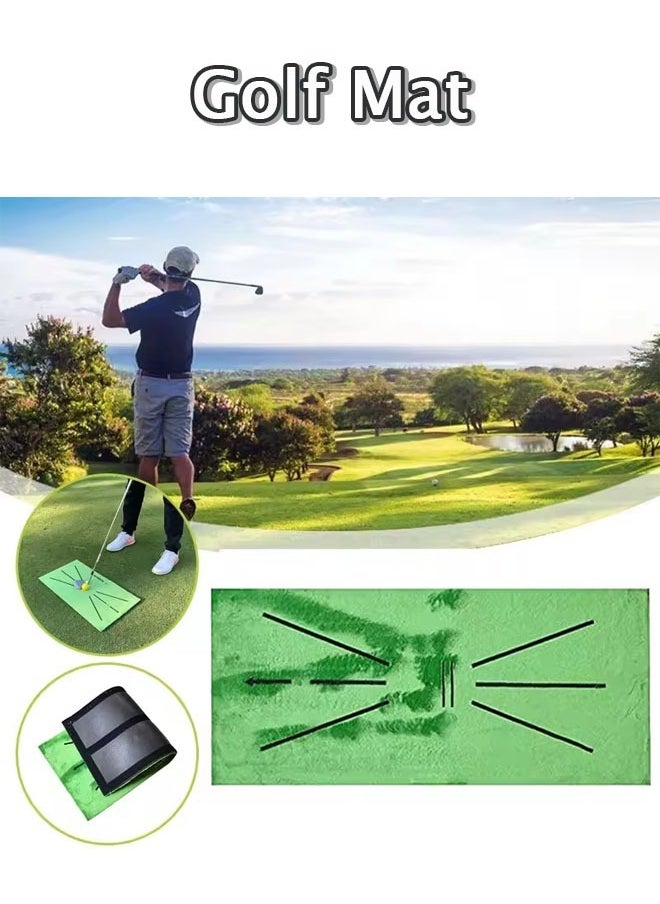 Generic Golf Hitting Mat, Golf Practice Swing Mat, Golf Practice Mat for Swing Path Detection, Golf Accessories Men and Women, Golf Training Aid for Backyard Driving Chipping Indoor Outdoor Swing, Golf Gifts（Green）  - Image 1