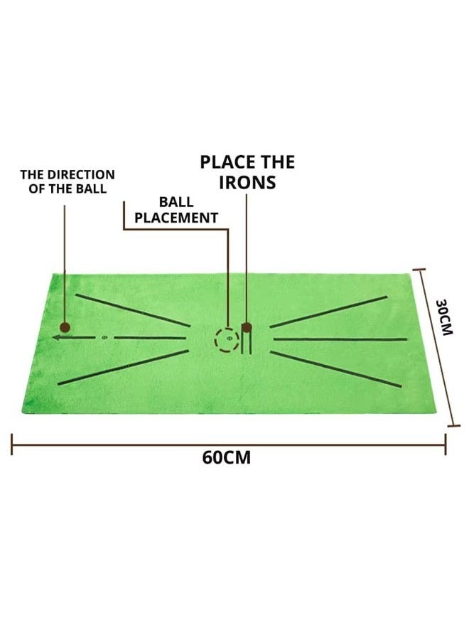 Generic Golf Hitting Mat, Golf Practice Swing Mat, Golf Practice Mat for Swing Path Detection, Golf Accessories Men and Women, Golf Training Aid for Backyard Driving Chipping Indoor Outdoor Swing, Golf Gifts（Green）  - Image 2