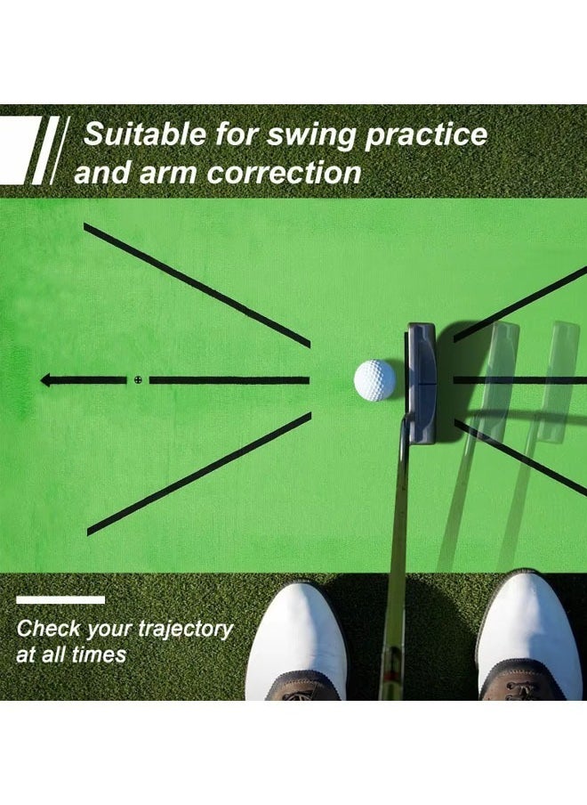 Generic Golf Hitting Mat, Golf Practice Swing Mat, Golf Practice Mat for Swing Path Detection, Golf Accessories Men and Women, Golf Training Aid for Backyard Driving Chipping Indoor Outdoor Swing, Golf Gifts（Green）  - Image 4