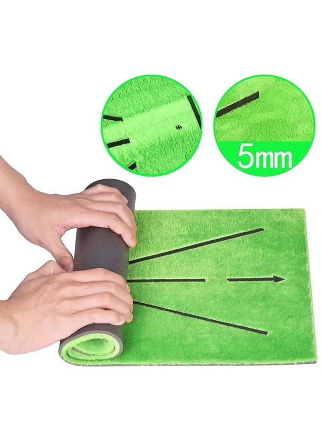 Generic Golf Hitting Mat, Golf Practice Swing Mat, Golf Practice Mat for Swing Path Detection, Golf Accessories Men and Women, Golf Training Aid for Backyard Driving Chipping Indoor Outdoor Swing, Golf Gifts（Green）  - Image 3