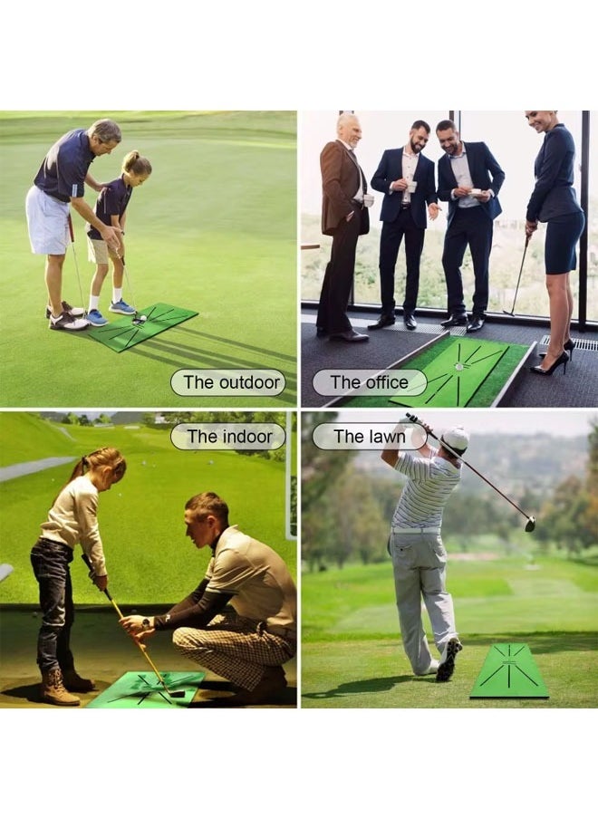 Generic Golf Hitting Mat, Golf Practice Swing Mat, Golf Practice Mat for Swing Path Detection, Golf Accessories Men and Women, Golf Training Aid for Backyard Driving Chipping Indoor Outdoor Swing, Golf Gifts（Green）  - Image 5