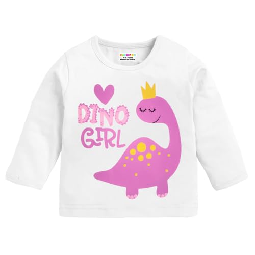 Kuchipoo Girls Regular Fit Full Sleeves Cotton T-Shirts (KUC-TSHRT-506, 6-7 Years, Multi-Colored) - Image 5