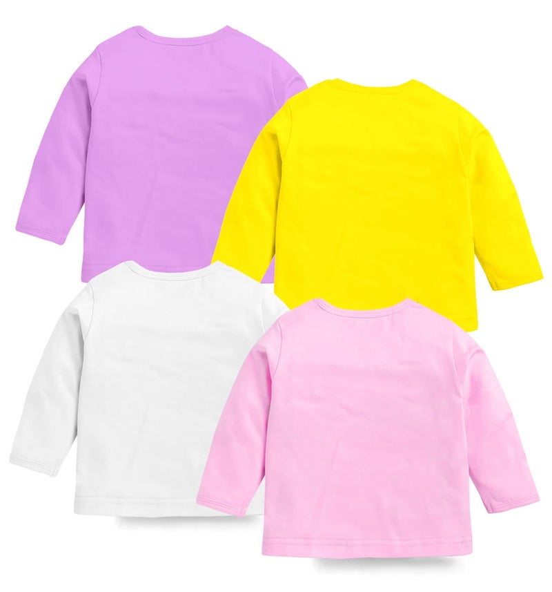 Kuchipoo Girls Regular Fit Full Sleeves Cotton T-Shirts (KUC-TSHRT-506, 6-7 Years, Multi-Colored) - Image 2
