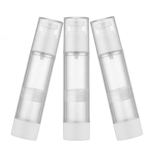 ericotry 3PCS Empty Airless Pump Spray Bottle fine Mist Vacuum Sprayer Refillable Portable Cosmetic Tool for Dispensing Makeup Water Toner 100ml34oz - Image 1