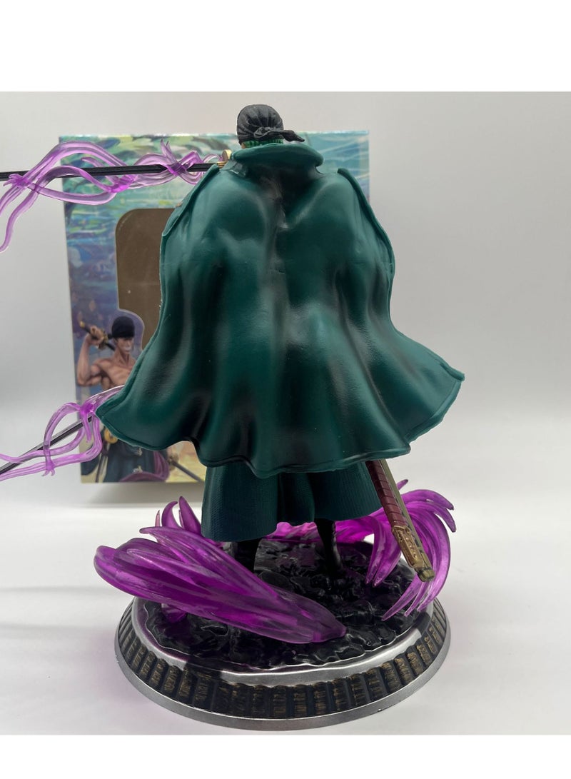One Piece GK Mini Bloodshed Zoro — Three-Sword Style Special Edition Scene Anime Statue Figure (21.5cm)  - Image 4