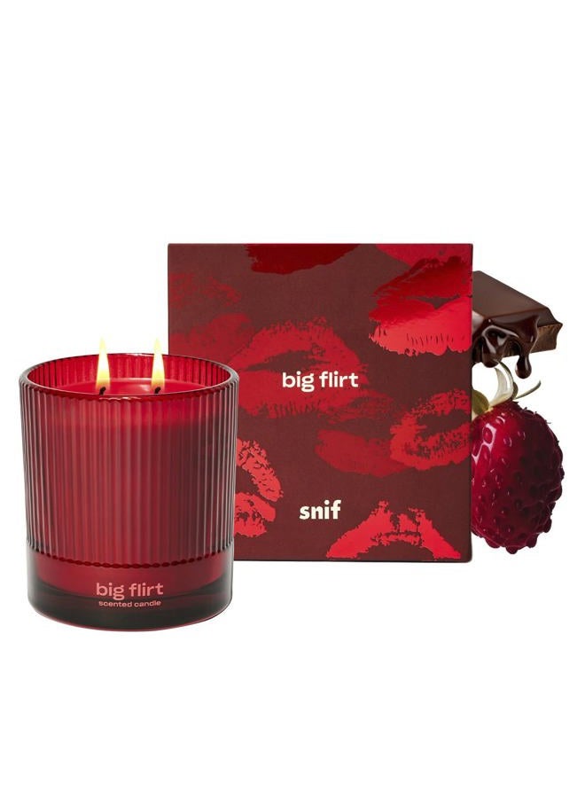 Snif Big Flirt Scented Candle by Snif, 50+ Hours, 100% Cotton Fiber Wicks, Soy Wax Blend, Non-Toxic, Vegan, 8.5oz - Image 1