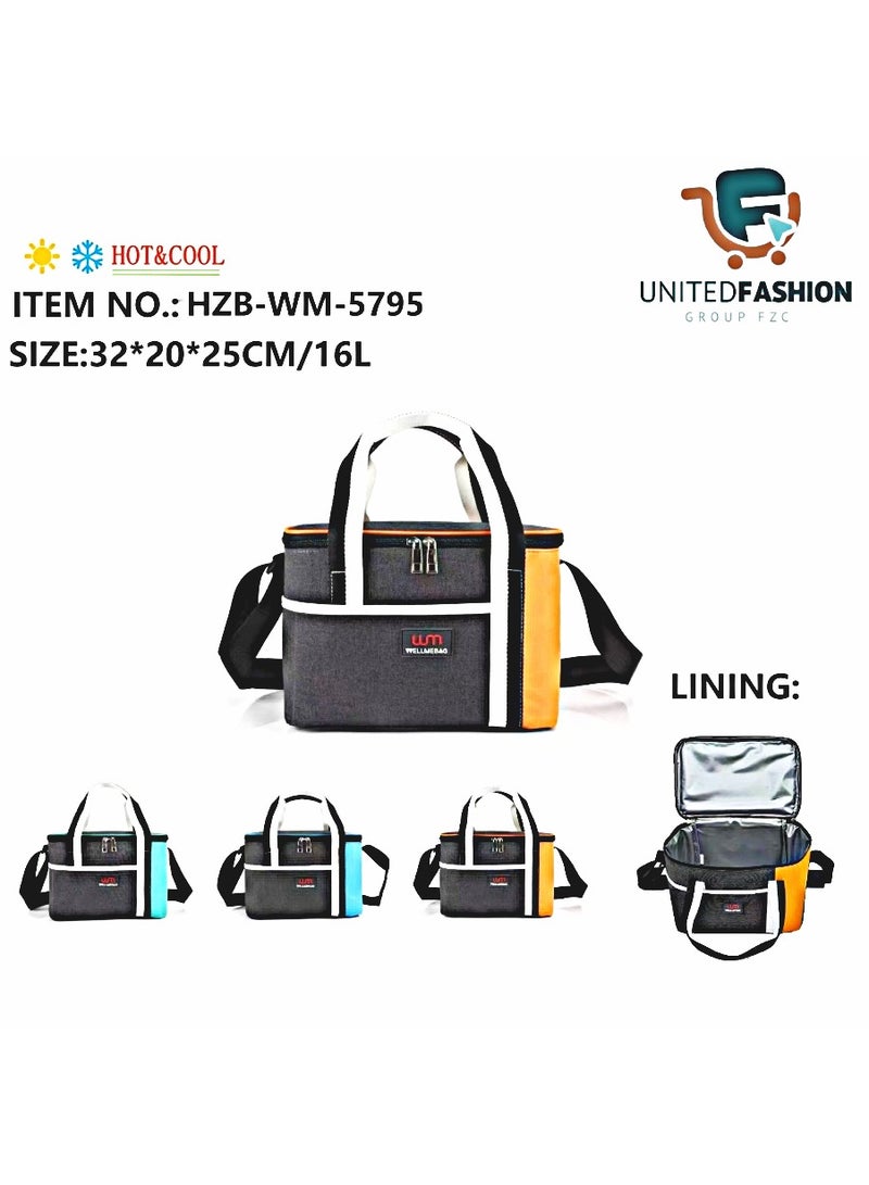 Wellme Hot & Cool Insulated Lunch Bag Expandable Lunch Bag suitable for Work Office School Travel - Lunch Bag for Men and Women - Lunch Box Leak proof with Adjustable Shoulder Strap WM5795-2 - Image 3