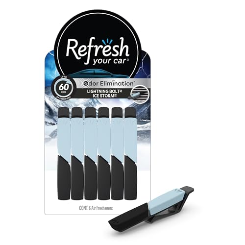 RefreshYourCar Refresh Your Car Air Freshener Vent Sticks, Lightning Bolt / Ice Storm Scent, 6 Pack - Image 1