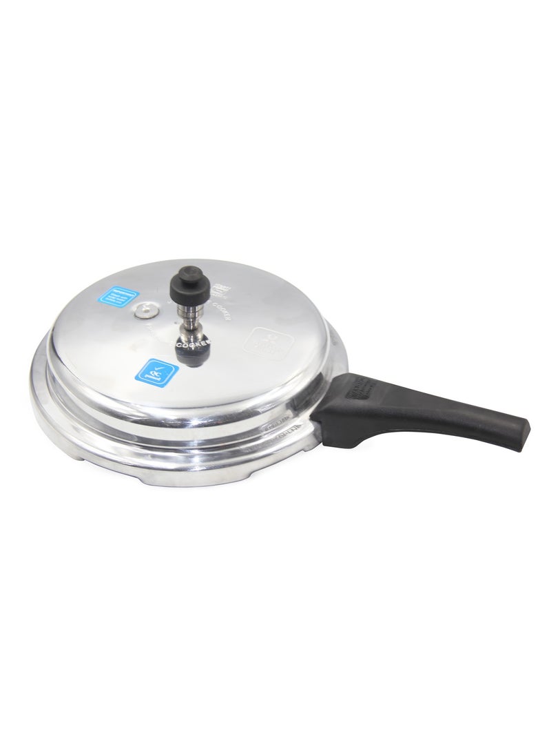 British Chef 5Liters Aluminum Pressure Cooker with Heat-Resistant Handles, Durable High Quality Aluminum Body with Secure Lid and Valve Silver  - Image 5