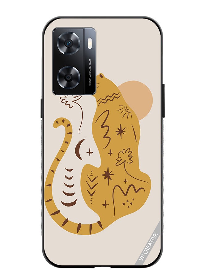 VR CREATIVE Protective Case Cover For Oppo A57/A77s Boho Cute Leopard Animal Design Multicolour - Image 1