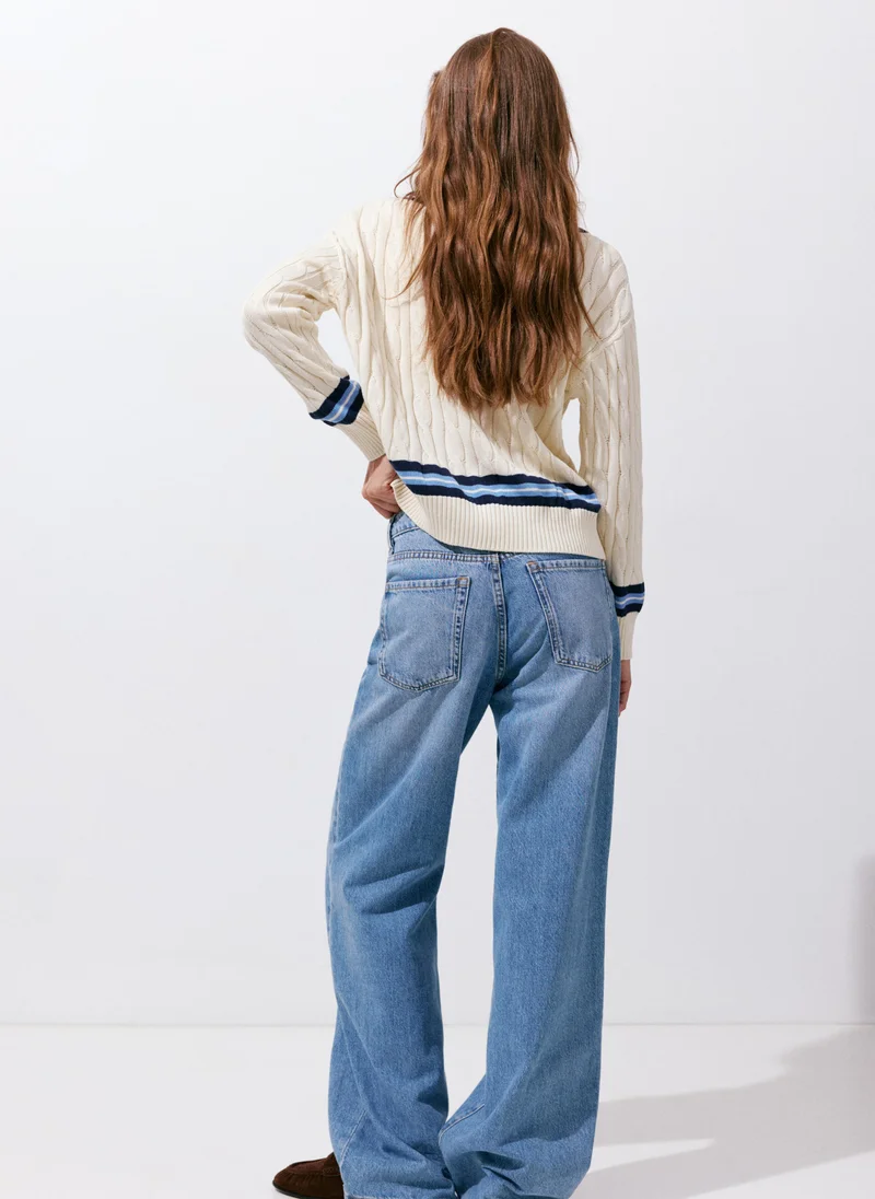 Mango Braided Knitted Sweater