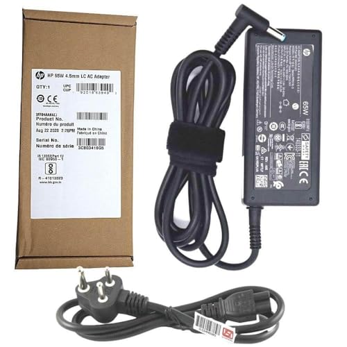 Maxelon HP 65W AC Blue Pin Laptops Charger Adapter 4.5mm fit for HP Pavilion Black (with 3 pin Power Cable) - Image 5