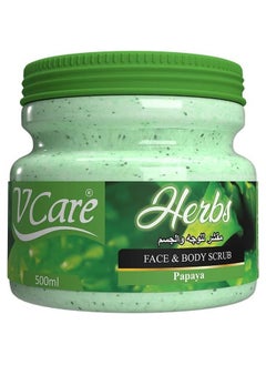 VCare Vcare Face and Scrub 500ml |Papaya & Basil | Deep Cleansing & Invigorating  - Image 1