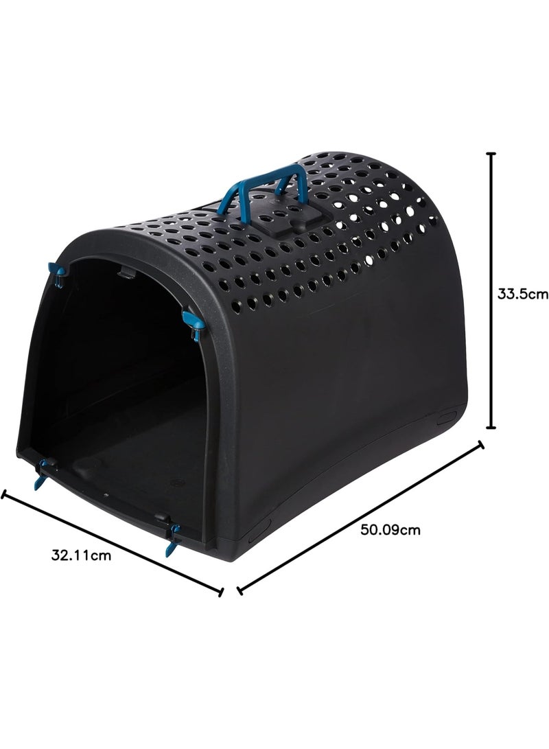 Imac Linus Pet Carrier for Cats & Dogs – Second Life Plastic 50 × 32 × 34.5cm – Black - Image 4