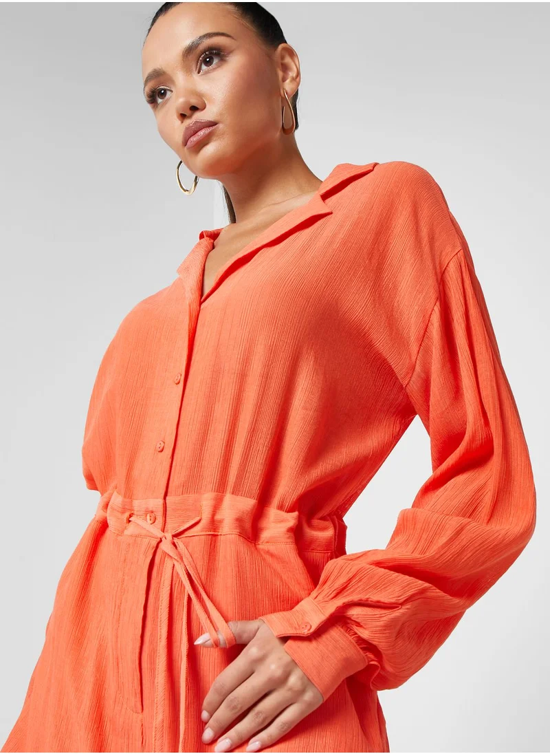In the style Tie Waist Detail Playsuit