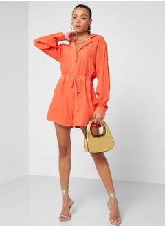 In the style Tie Waist Detail Playsuit  - Image 4