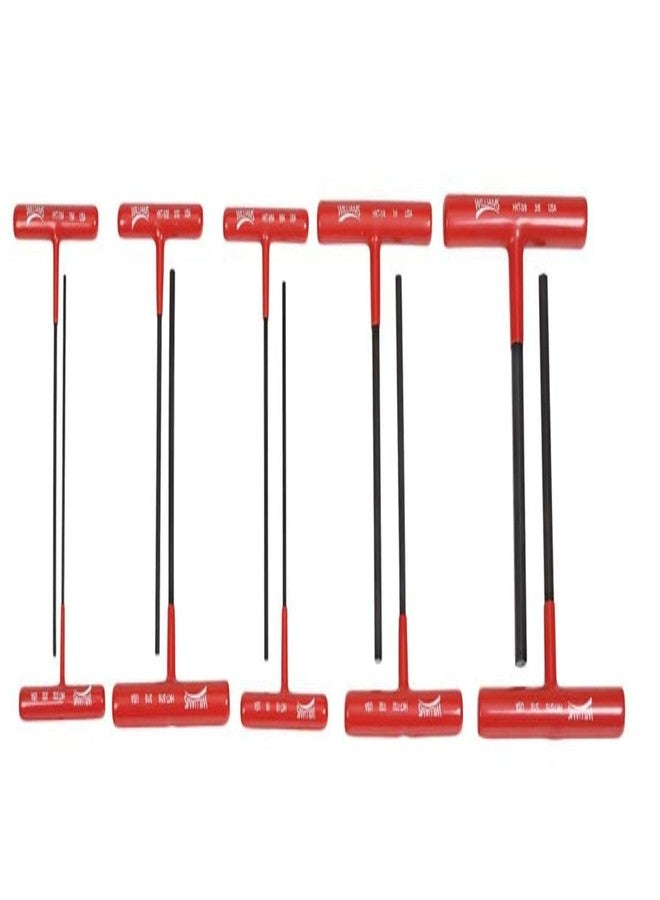 ويليامز طقم مفك سداسي بمقبض على شكل حرف T من ويليامز JHWWSHKT-10 مع مقبض مبطن - طقم إمبريال من 10 قطع - Image 2