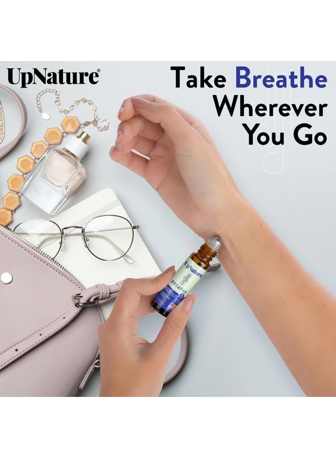 upnature Breathe Essential Oil Roll On Blend – Natural Breathing Support - Premium Quality Essential Oils for Skin - Pure Blend of Peppermint, Tea Tree & Eucalyptus Oil  - Image 4