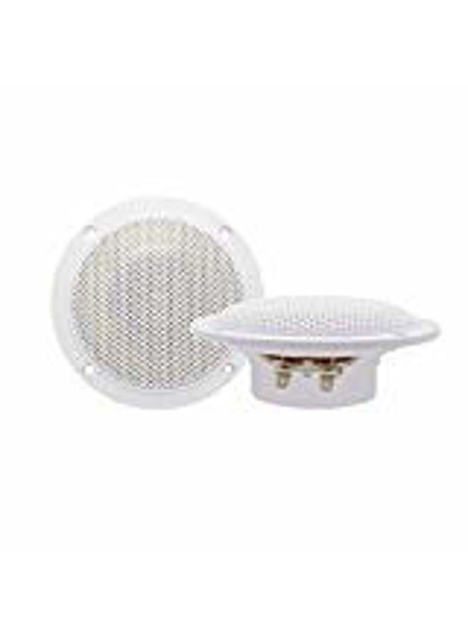 Herdio 4 Inches Waterproof Marine Ceiling Speakers with 160 Watts Power, Handling for Kitchen Bathroom Boat Car RV Camper Motorcycle Cloth Surround and Low Profile Design - 1 Pair (White) - Image 4