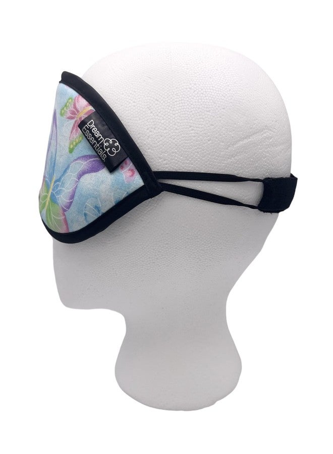 دريم إيسينشالز قناع النوم الفاخر دريم لاند من دريم إسينشالز، مصنوع يدويًا في الولايات المتحدة الأمريكية، قطن طبيعي يسمح بمرور الهواء، حزام قابل للتعديل، مناسب للرجال والنساء، جسر أنف لحجب الضوء، مثالي للسفر واليوغا والتأمل (تصميم الفراشة) - Image 3
