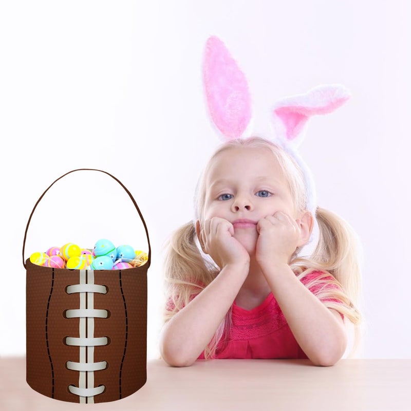 FXOCSHE FXOLCSHE Easter BasketsFootball BasketEaster rugbyToy OrganizerKids Toys Storage BusketWaterproof Gift BasketFootball Room Decor for HomeRugby football - Image 3