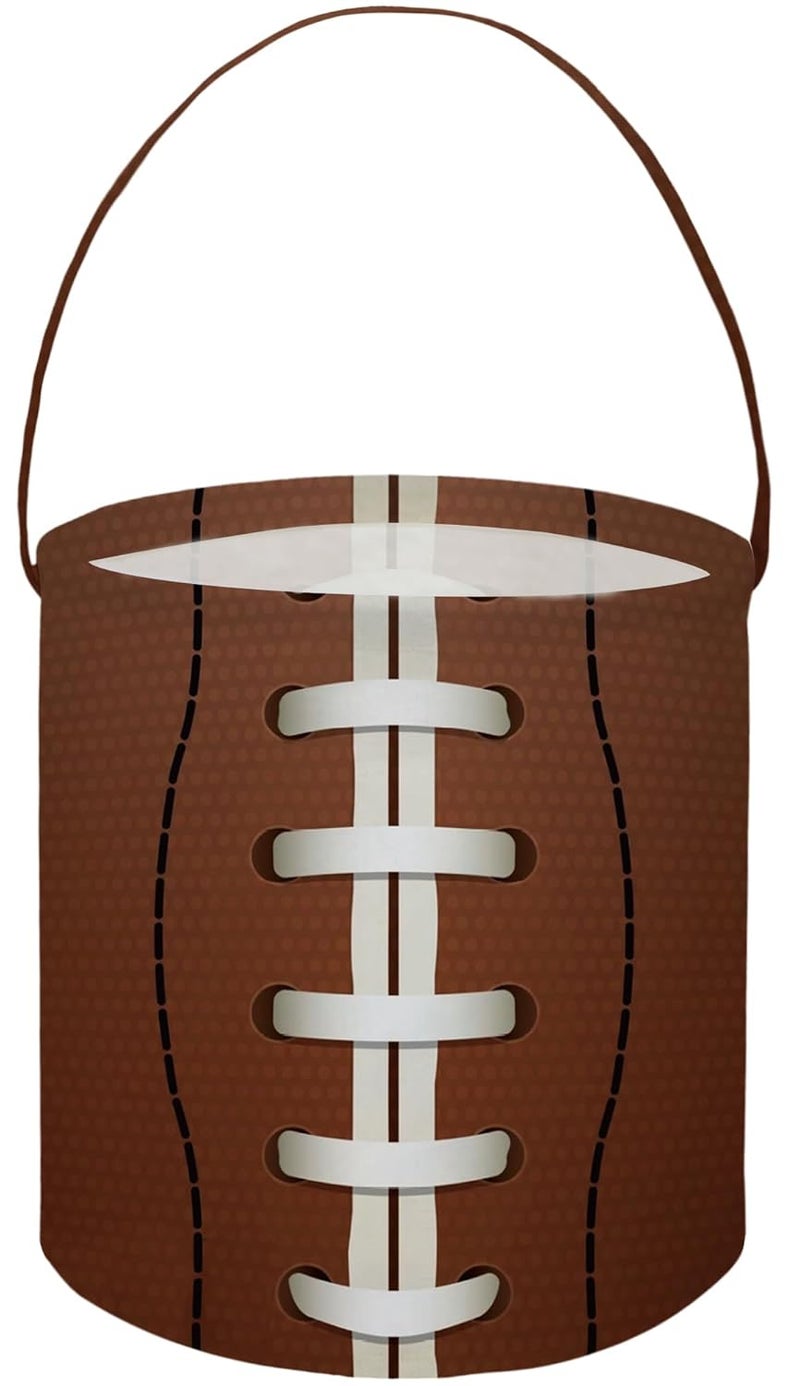 FXOCSHE FXOLCSHE Easter BasketsFootball BasketEaster rugbyToy OrganizerKids Toys Storage BusketWaterproof Gift BasketFootball Room Decor for HomeRugby football - Image 1