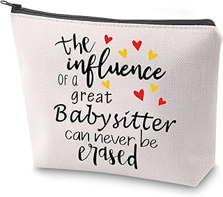 ZJXHPO ZJXHPO Babysitter Appreciation Gift Best Babysitter Ever Nanny Zipper Pouch The Influence Of A Great Babysitter Can - Image 1