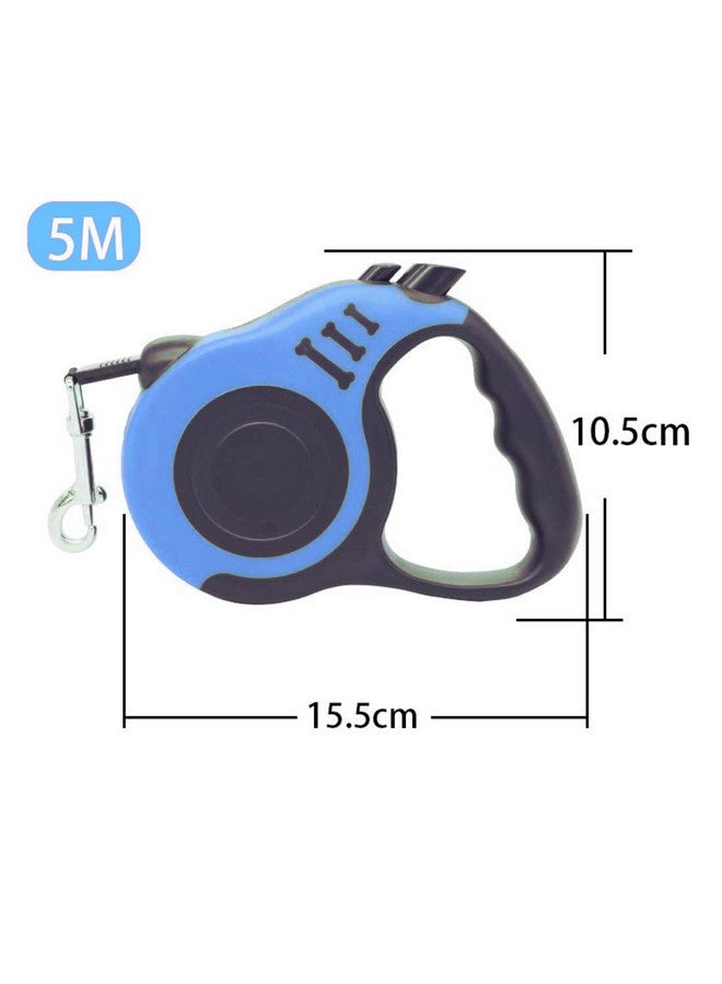Retractable Dog Lead Leash - Automatic Telescopic Traction Rope, Can Be Extended To 5 Mtr For Small And Medium Dogs (Blue) - Image 2
