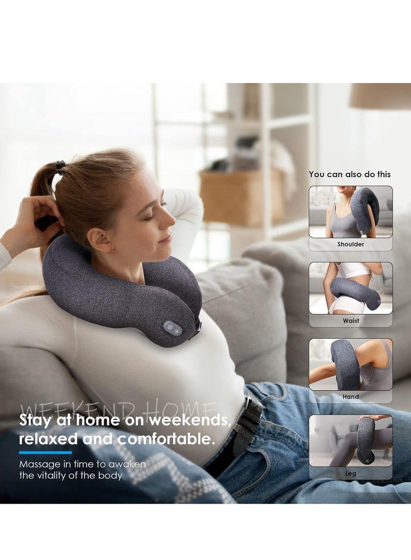 SYOSI Electric Neck Massager with Heat for Pain Relief  Intelligent Neck Massager with 6 Modes Deep Tissue Trigger Point Neck Massager for Home  Outdoor Office Relax Gift for Her Him Friend Dad Mom - Image 4