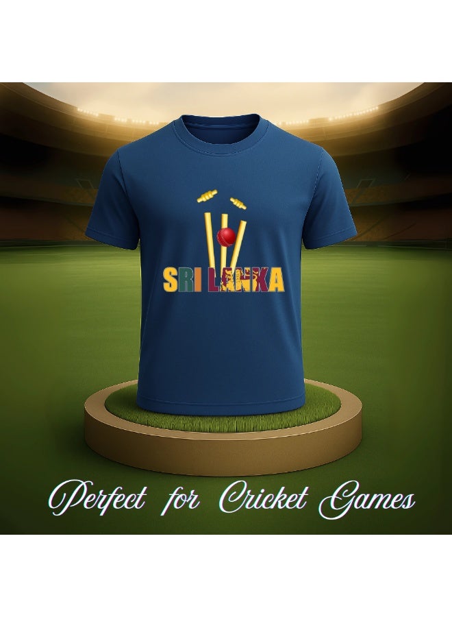 Sri Lanka Cricket Dry Fit T-Shirt For Men | Lightweight Half Sleeve Round Neck Jersey | Ideal For Sports, Training & Casual Wear - Image 4