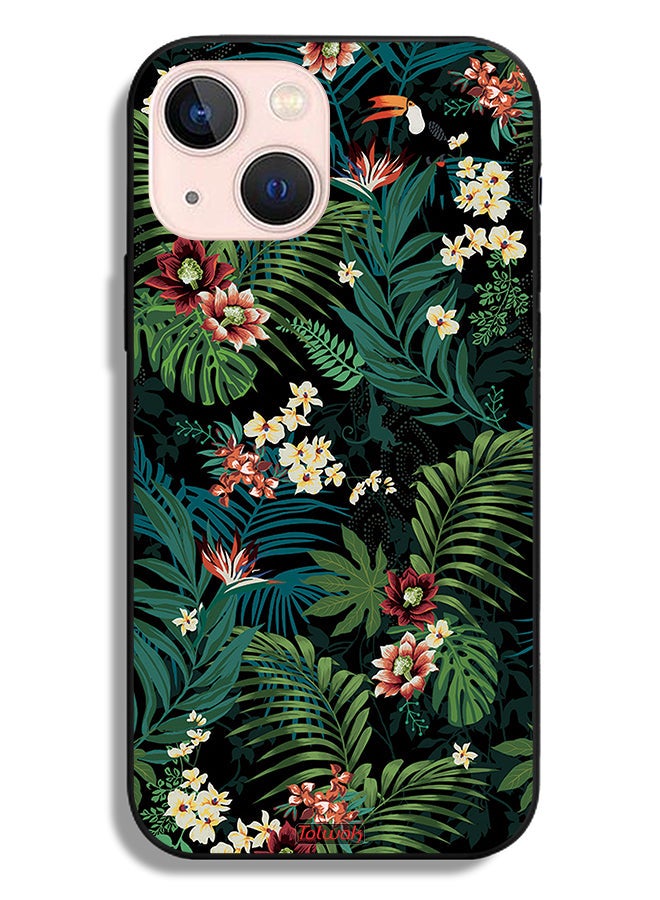 Tolwak Apple iPhone 13 mini Protective Case Tropical Leaves - Image 2