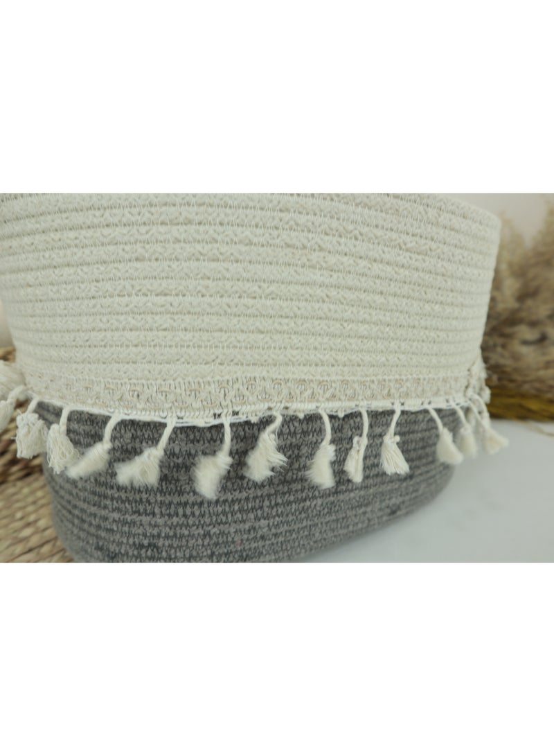 Antikiano Boho Macrame Storage Baskets Decor Box, Hand-Woven Decorative Box, Boho Decorative Storage Basket, Braided Gift Basket, Toilet Paper Storage/Bedroom Bathroom Storage Box - Image 3