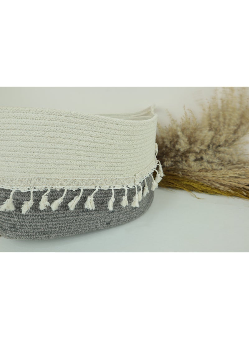 Antikiano Boho Macrame Storage Baskets Decor Box, Hand-Woven Decorative Box, Boho Decorative Storage Basket, Braided Gift Basket, Toilet Paper Storage/Bedroom Bathroom Storage Box - Image 2