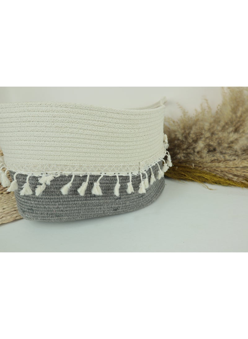 Antikiano Boho Macrame Storage Baskets Decor Box, Hand-Woven Decorative Box, Boho Decorative Storage Basket, Braided Gift Basket, Toilet Paper Storage/Bedroom Bathroom Storage Box - Image 5