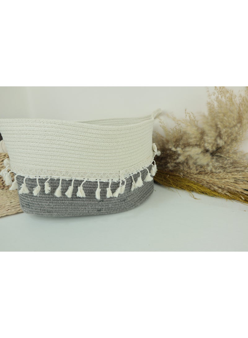 Antikiano Boho Macrame Storage Baskets Decor Box, Hand-Woven Decorative Box, Boho Decorative Storage Basket, Braided Gift Basket, Toilet Paper Storage/Bedroom Bathroom Storage Box - Image 1