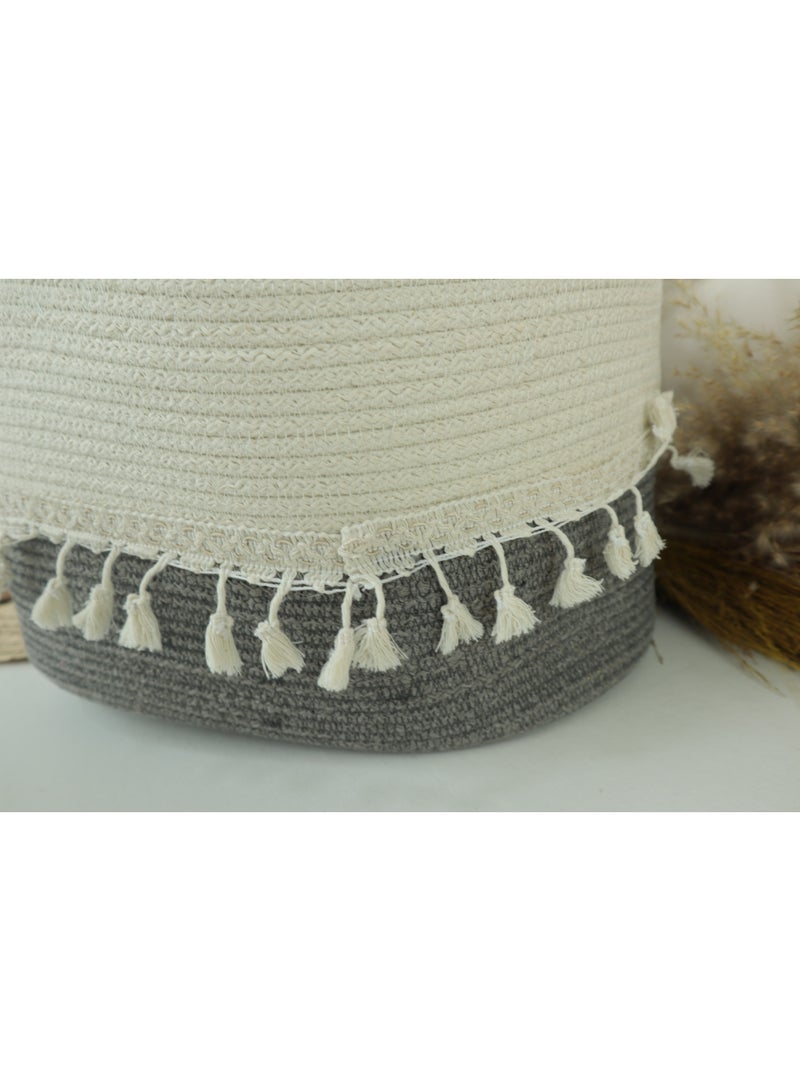 Antikiano Boho Macrame Storage Baskets Decor Box, Hand-Woven Decorative Box, Boho Decorative Storage Basket, Braided Gift Basket, Toilet Paper Storage/Bedroom Bathroom Storage Box - Image 4