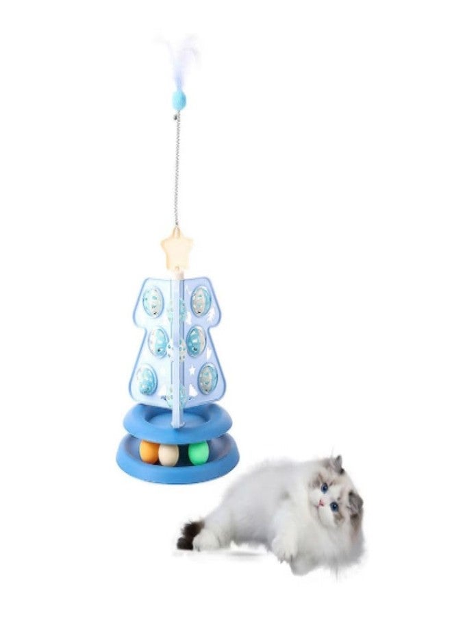 JingleTree Spinner Cat Toy, Christmas Tree Interactive Cat Activity Tower with Bells, Rolling Balls and Hanging Teaser, Indoor Kitten Exercise & Mental Stimulation Toy for Cats - Image 4