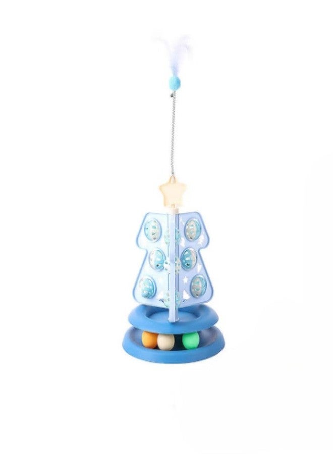 JingleTree Spinner Cat Toy, Christmas Tree Interactive Cat Activity Tower with Bells, Rolling Balls and Hanging Teaser, Indoor Kitten Exercise & Mental Stimulation Toy for Cats - Image 1