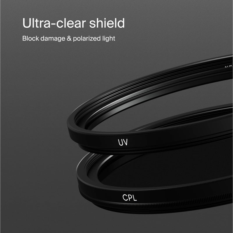Urth 43mm 2-in-1 Lens Filter Kit - UV, Circular Polarizing (CPL), Multi-Coated Optical Glass, Ultra-Slim Camera Lens Filters - Image 4