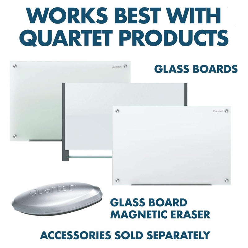 Quartet أقلام ماركر جافة للسبورة الزجاجية من كوارتيه، متميزة، طرف دائري، أسود، عبوة 12 (79553) - Image 5